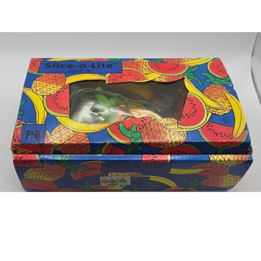Vintage Primal Lite Slice-o-Lite Tropical Fruit String Lights Nostalgic Tiki hut